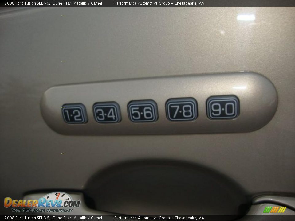 2008 Ford Fusion SEL V6 Dune Pearl Metallic / Camel Photo #11
