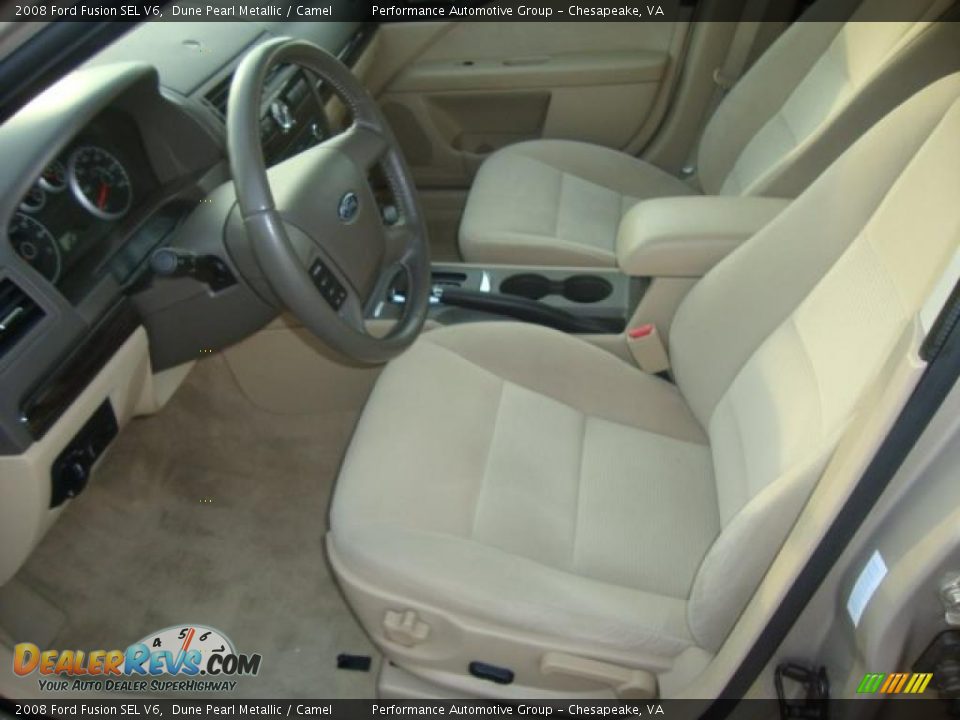 2008 Ford Fusion SEL V6 Dune Pearl Metallic / Camel Photo #12