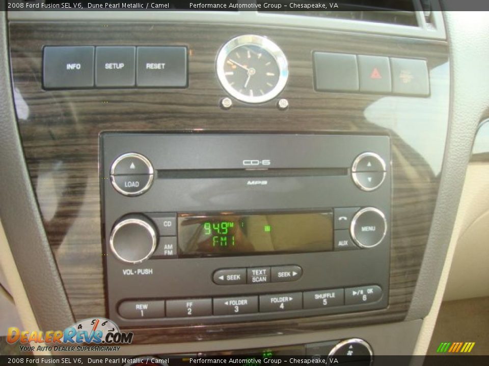 2008 Ford Fusion SEL V6 Dune Pearl Metallic / Camel Photo #14