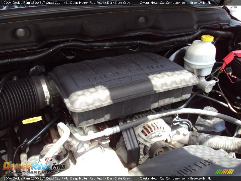 2004 Dodge Ram 1500 SLT Quad Cab 4x4 Deep Molten Red Pearl / Dark Slate Gray Photo #16
