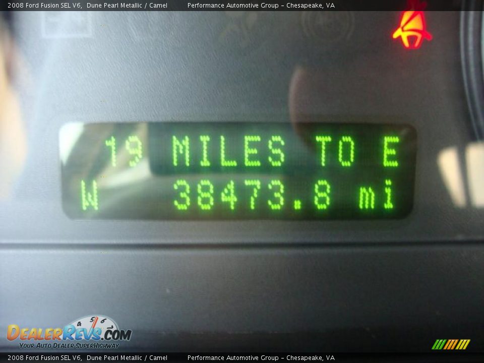 2008 Ford Fusion SEL V6 Dune Pearl Metallic / Camel Photo #18