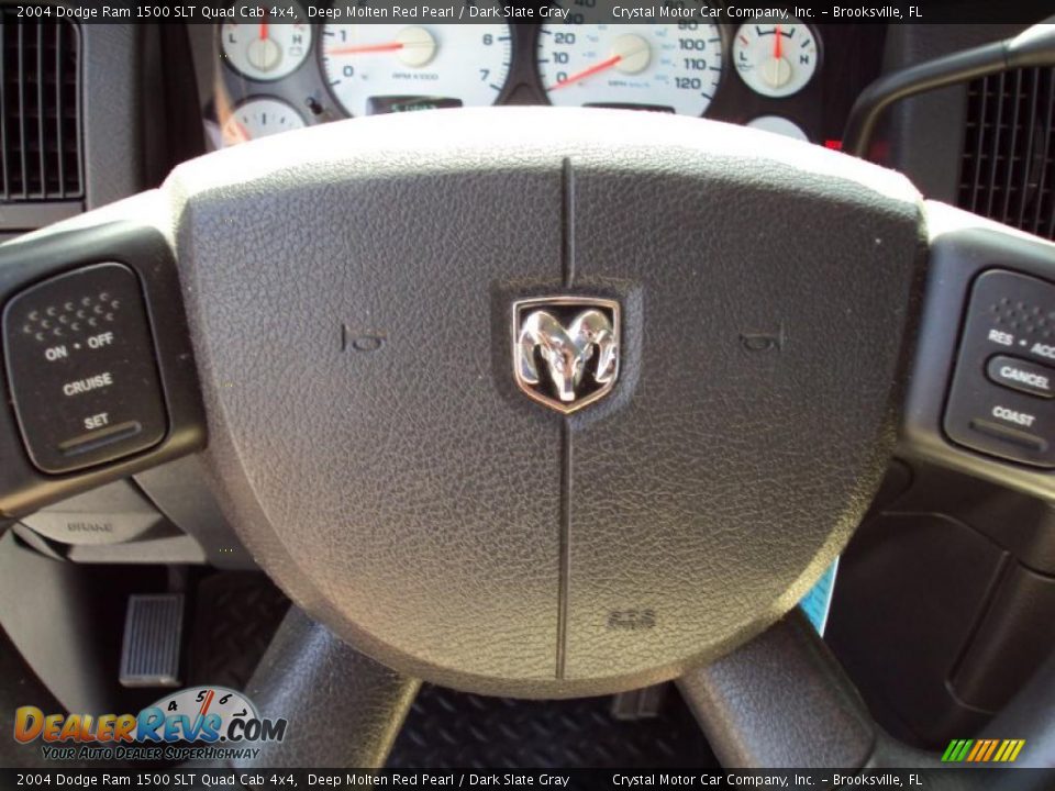 2004 Dodge Ram 1500 SLT Quad Cab 4x4 Deep Molten Red Pearl / Dark Slate Gray Photo #21