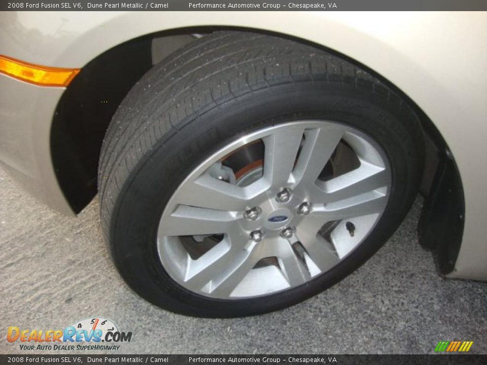 2008 Ford Fusion SEL V6 Dune Pearl Metallic / Camel Photo #20