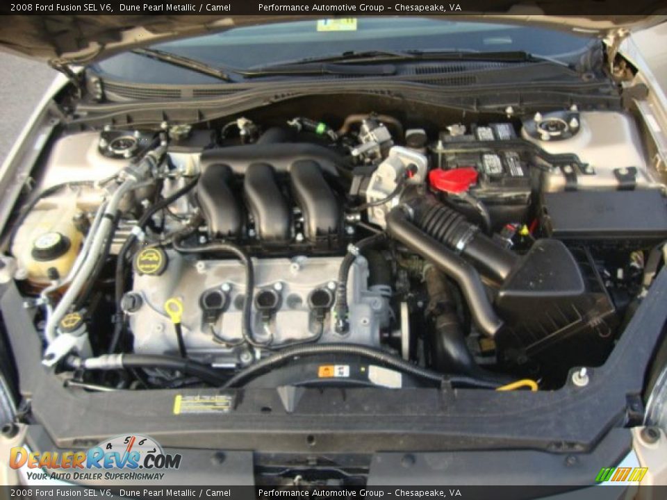 2008 Ford Fusion SEL V6 Dune Pearl Metallic / Camel Photo #22