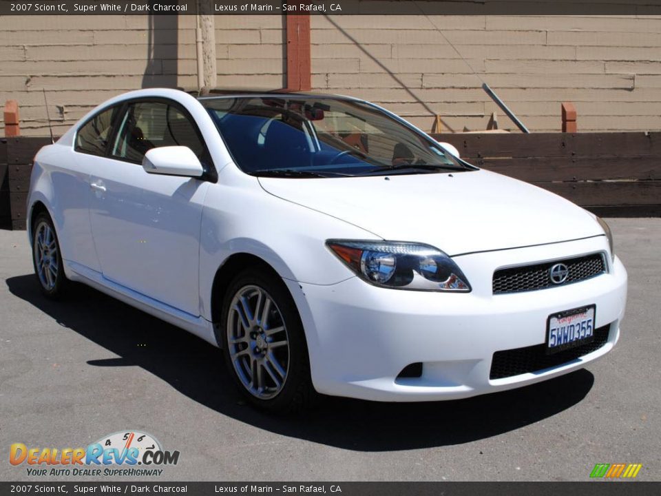 2007 Scion tC Super White / Dark Charcoal Photo #1