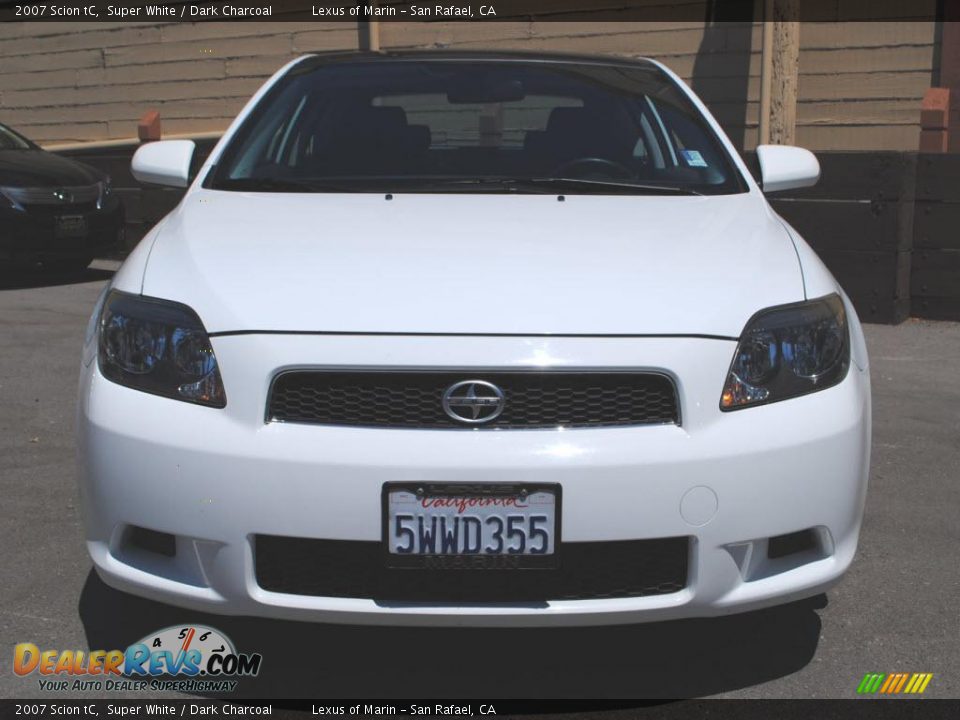 2007 Scion tC Super White / Dark Charcoal Photo #2