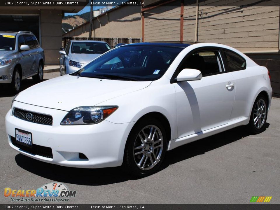 2007 Scion tC Super White / Dark Charcoal Photo #3