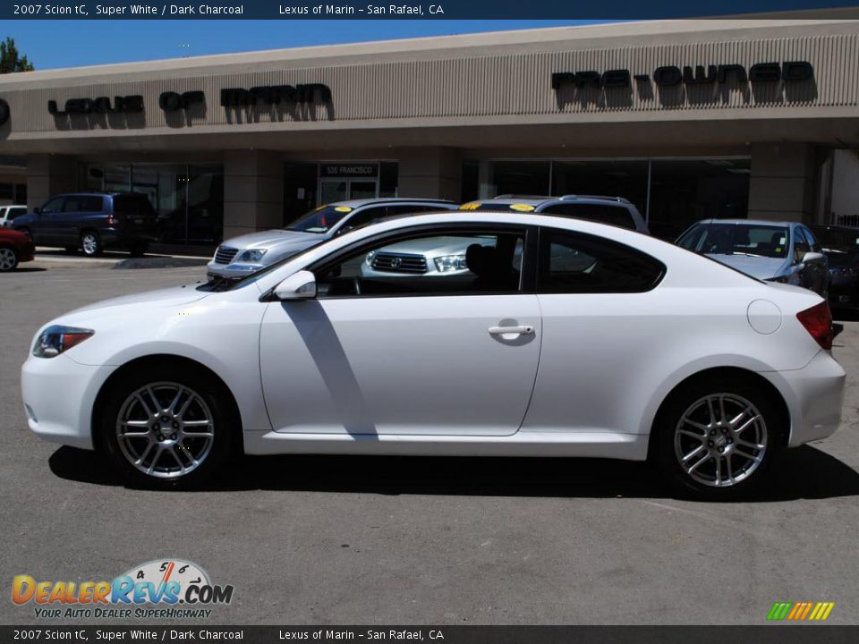 2007 Scion tC Super White / Dark Charcoal Photo #4