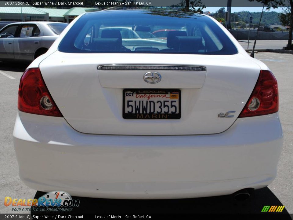 2007 Scion tC Super White / Dark Charcoal Photo #6