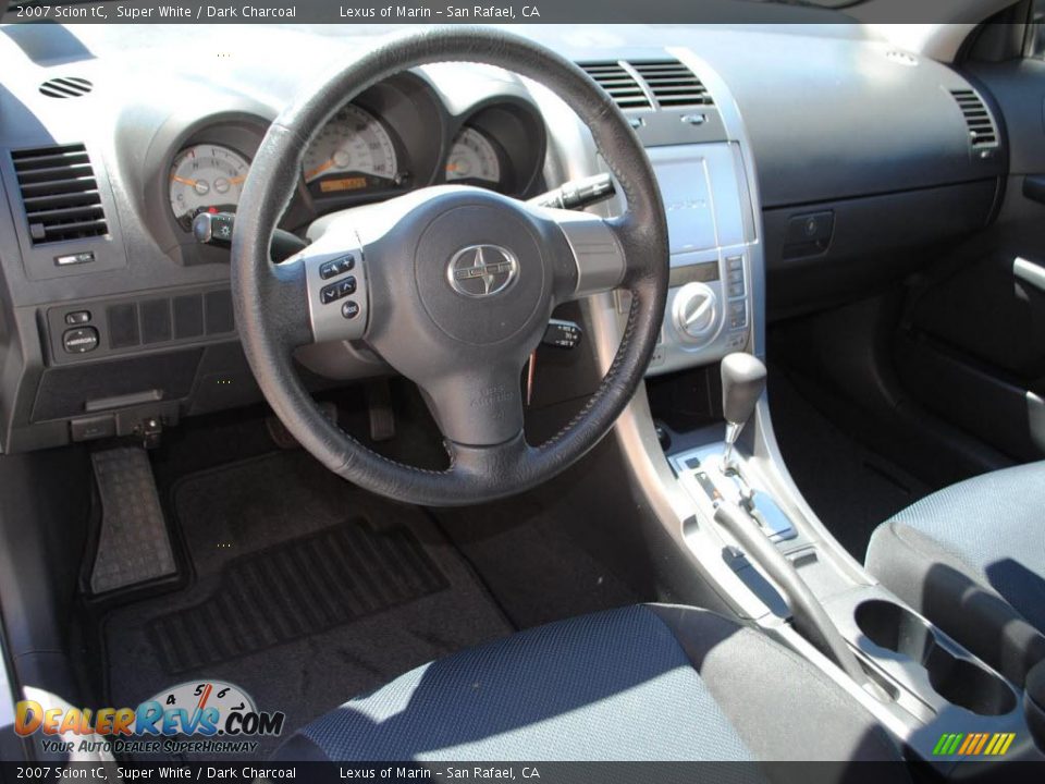 2007 Scion tC Super White / Dark Charcoal Photo #11