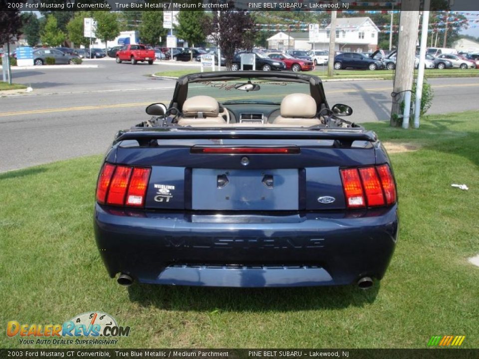 2003 Ford Mustang GT Convertible True Blue Metallic / Medium Parchment Photo #5