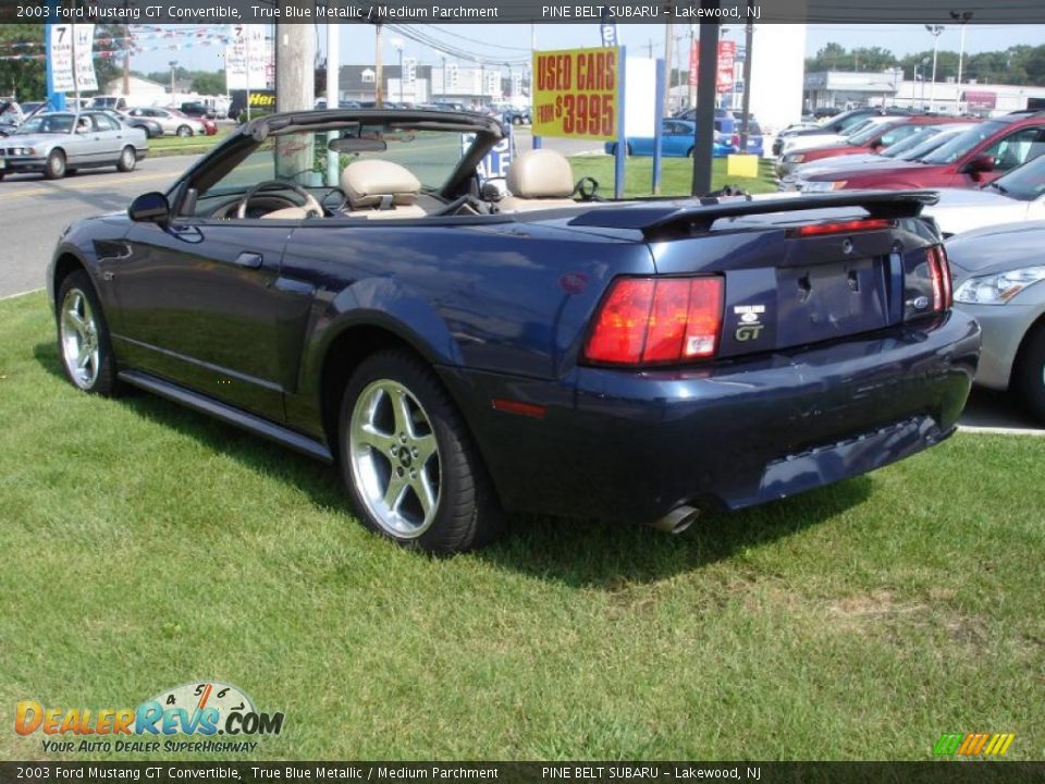 2003 Ford Mustang GT Convertible True Blue Metallic / Medium Parchment Photo #6