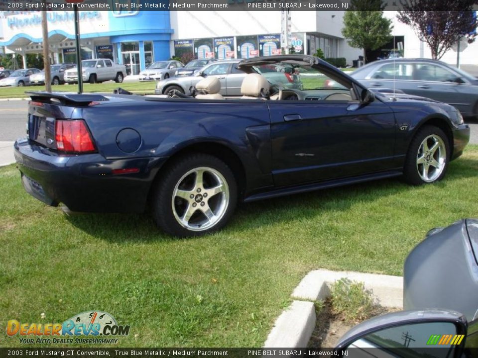2003 Ford Mustang GT Convertible True Blue Metallic / Medium Parchment Photo #7