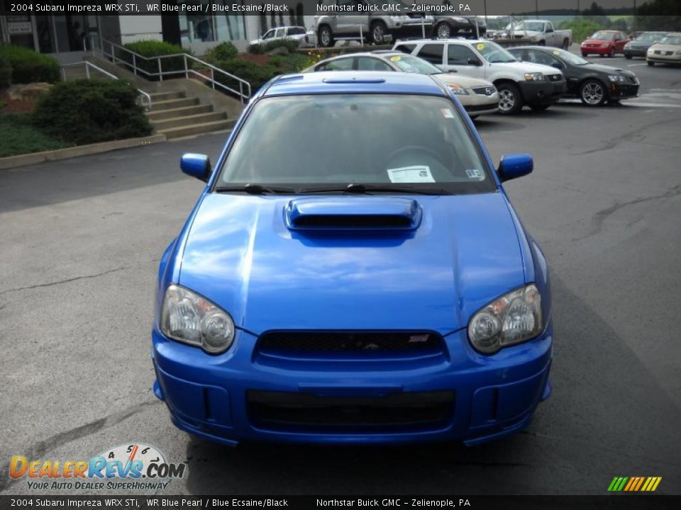 2004 Subaru Impreza WRX STi WR Blue Pearl / Blue Ecsaine/Black Photo #2