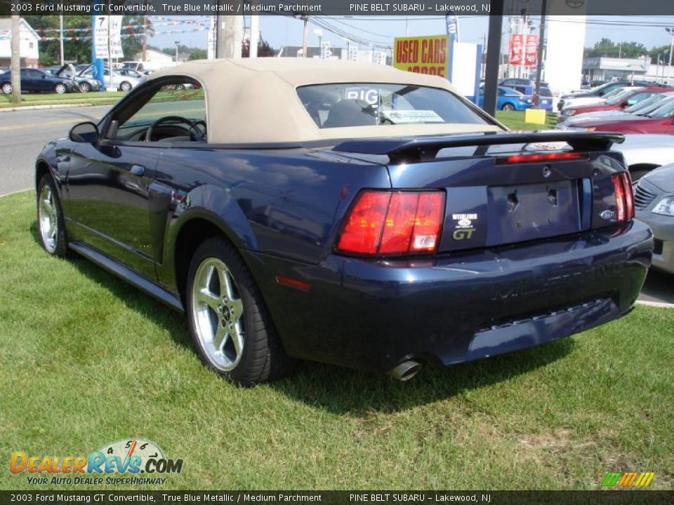 2003 Ford Mustang GT Convertible True Blue Metallic / Medium Parchment Photo #12