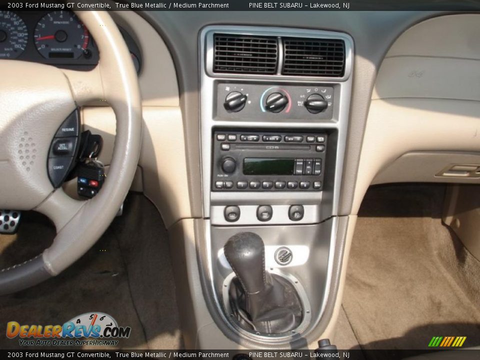 2003 Ford Mustang GT Convertible True Blue Metallic / Medium Parchment Photo #16