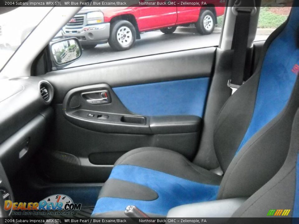2004 Subaru Impreza WRX STi WR Blue Pearl / Blue Ecsaine/Black Photo #11
