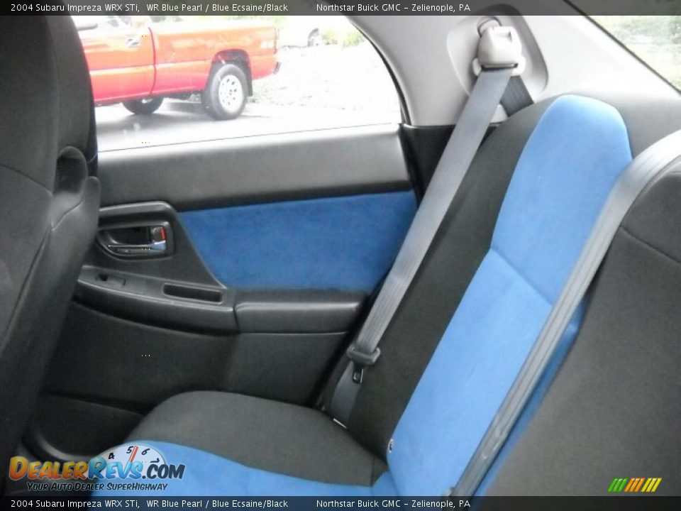 2004 Subaru Impreza WRX STi WR Blue Pearl / Blue Ecsaine/Black Photo #15
