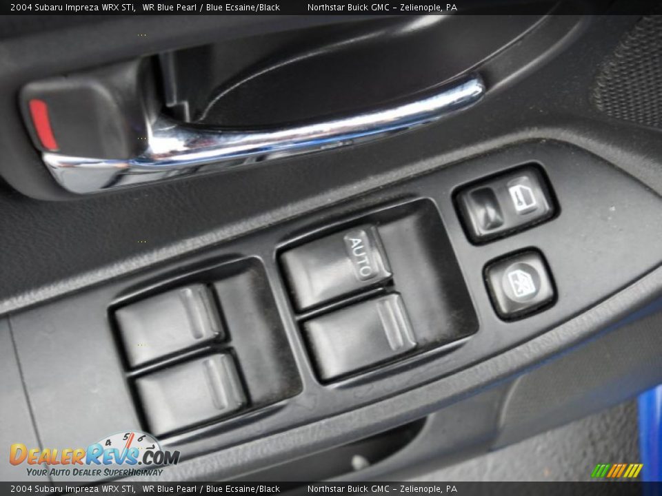 2004 Subaru Impreza WRX STi WR Blue Pearl / Blue Ecsaine/Black Photo #16