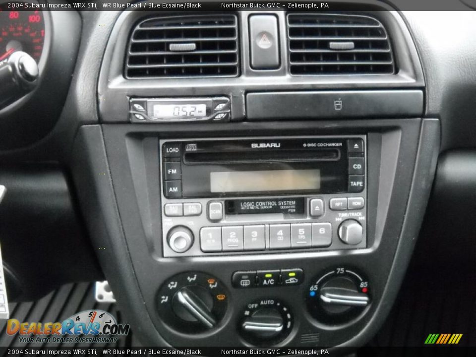 2004 Subaru Impreza WRX STi WR Blue Pearl / Blue Ecsaine/Black Photo #17