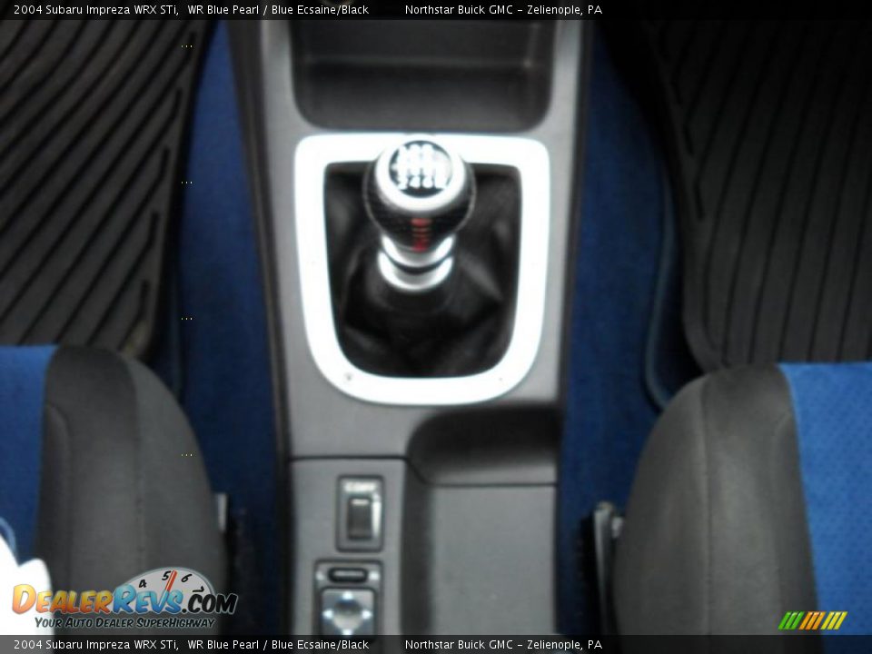2004 Subaru Impreza WRX STi WR Blue Pearl / Blue Ecsaine/Black Photo #18