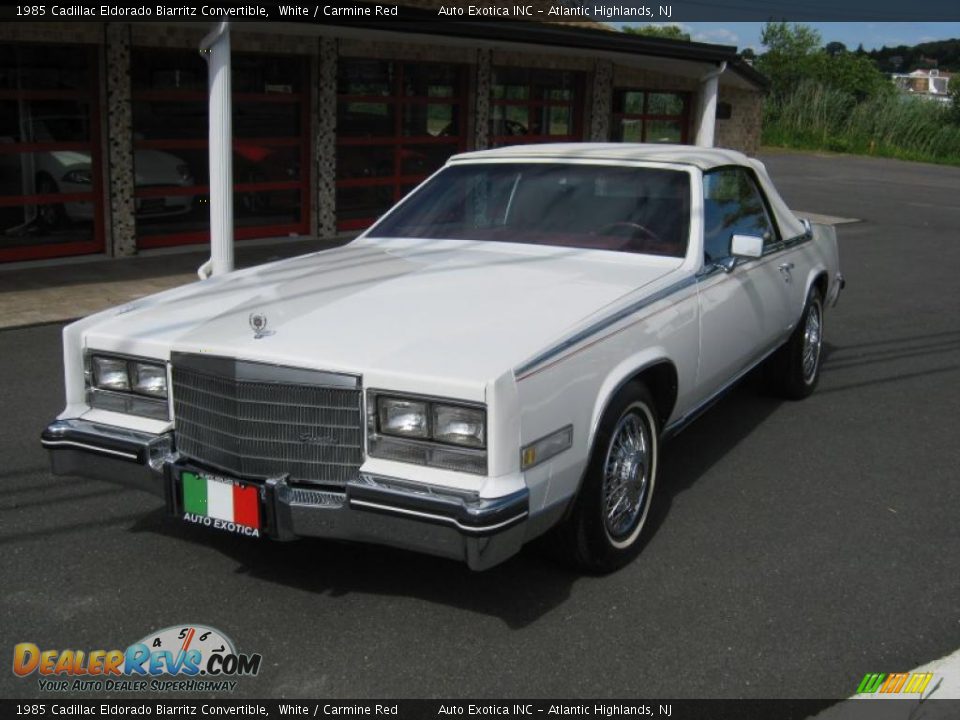 1985 Cadillac Eldorado Biarritz Convertible White / Carmine Red Photo #1