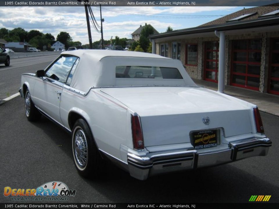 1985 Cadillac Eldorado Biarritz Convertible White / Carmine Red Photo #2