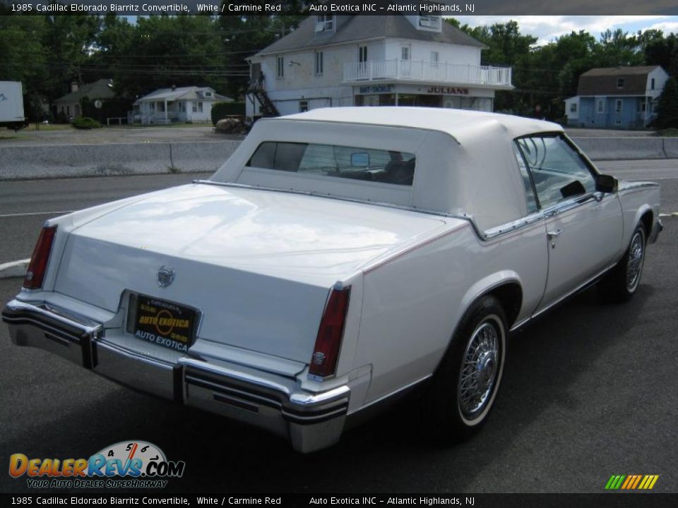 1985 Cadillac Eldorado Biarritz Convertible White / Carmine Red Photo #3