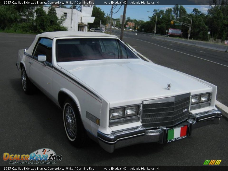 1985 Cadillac Eldorado Biarritz Convertible White / Carmine Red Photo #4