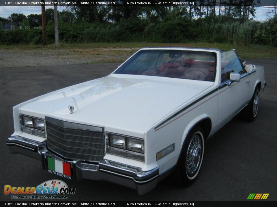 1985 Cadillac Eldorado Biarritz Convertible White / Carmine Red Photo #9