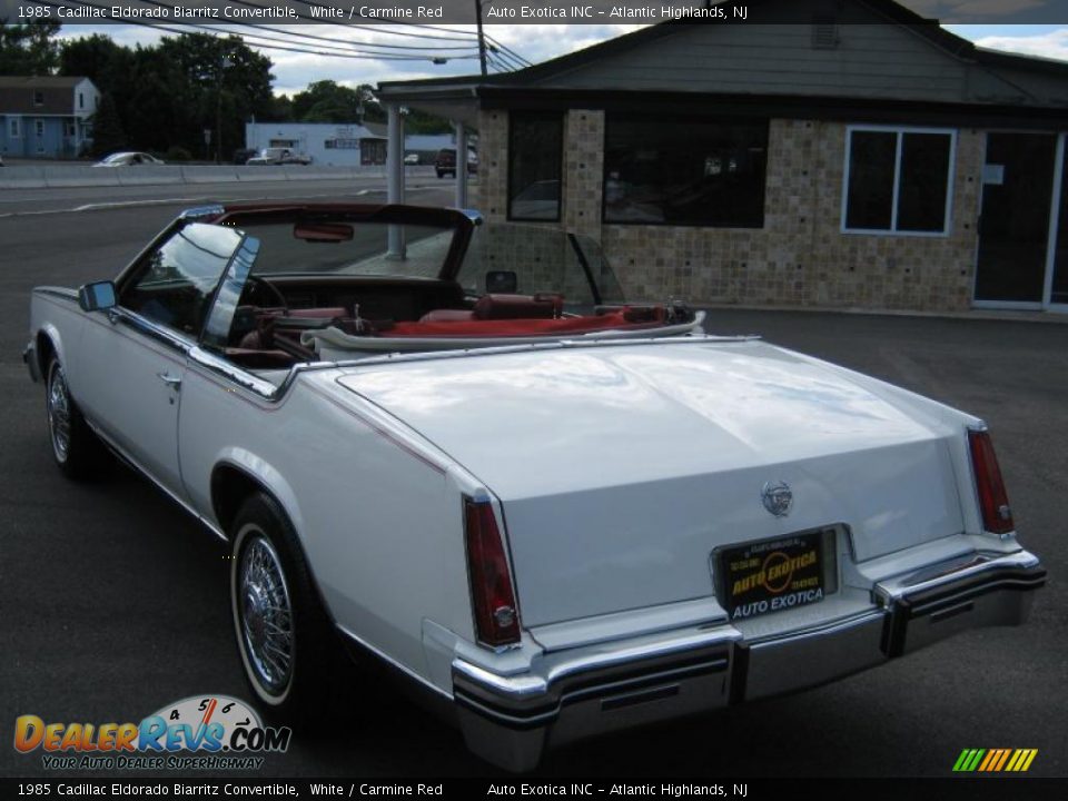 1985 Cadillac Eldorado Biarritz Convertible White / Carmine Red Photo #10