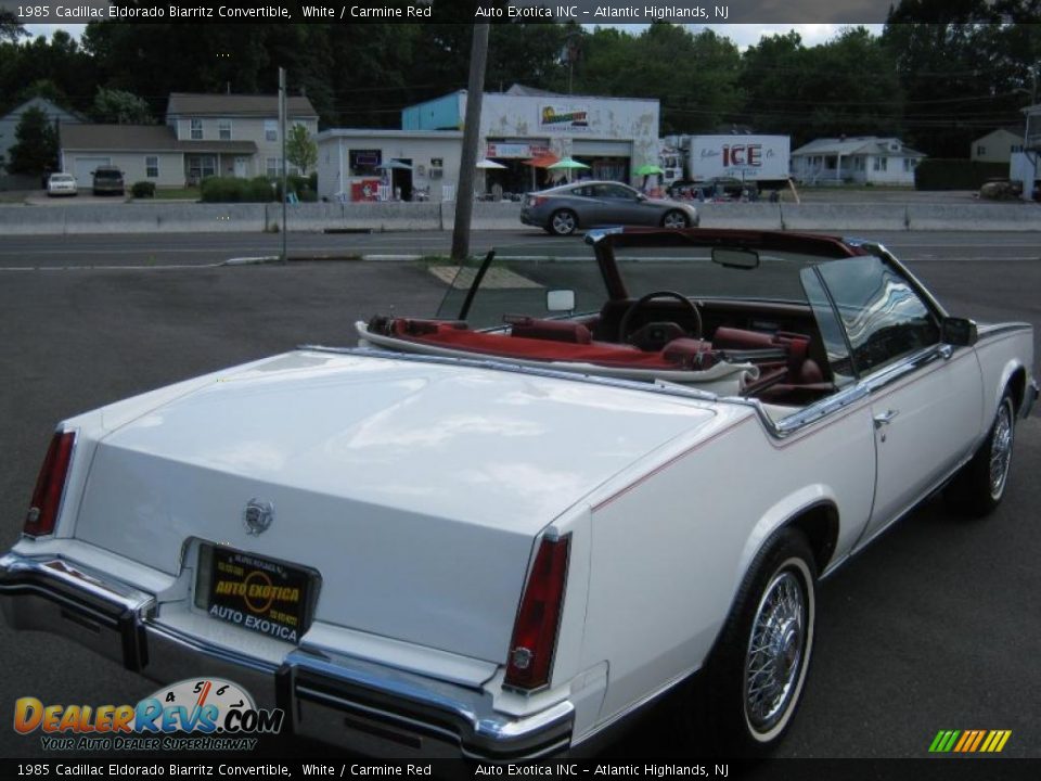 1985 Cadillac Eldorado Biarritz Convertible White / Carmine Red Photo #11