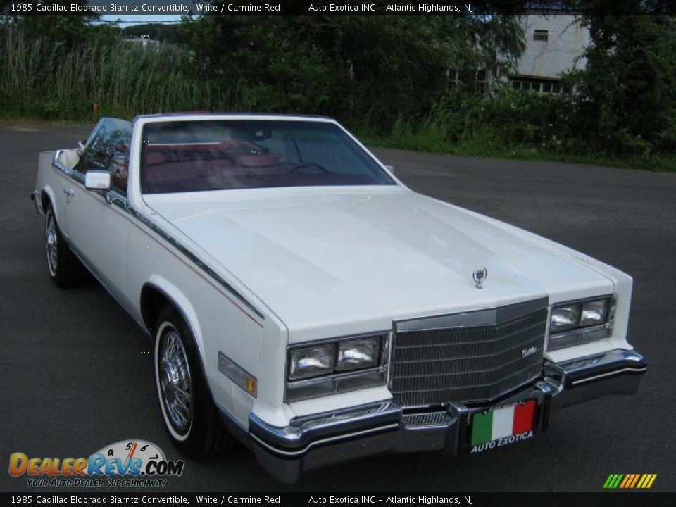 1985 Cadillac Eldorado Biarritz Convertible White / Carmine Red Photo #12