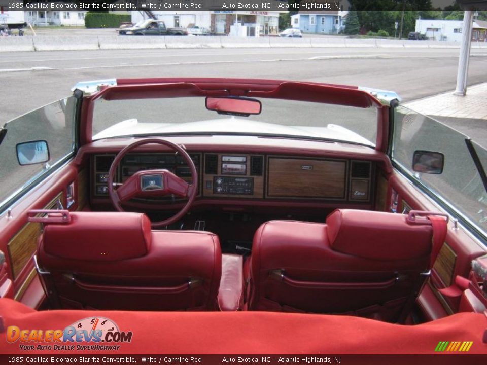 1985 Cadillac Eldorado Biarritz Convertible White / Carmine Red Photo #13