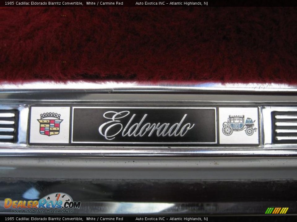 1985 Cadillac Eldorado Biarritz Convertible White / Carmine Red Photo #23