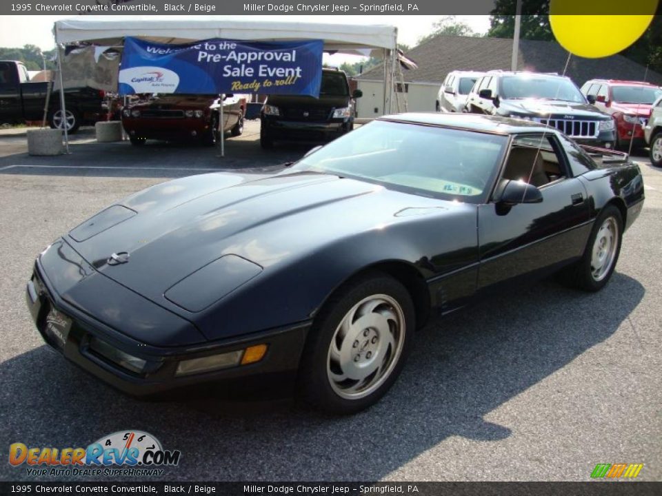 1995 Chevrolet Corvette Convertible Black / Beige Photo #2
