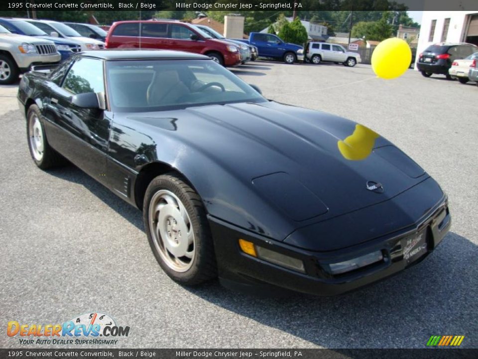 1995 Chevrolet Corvette Convertible Black / Beige Photo #4