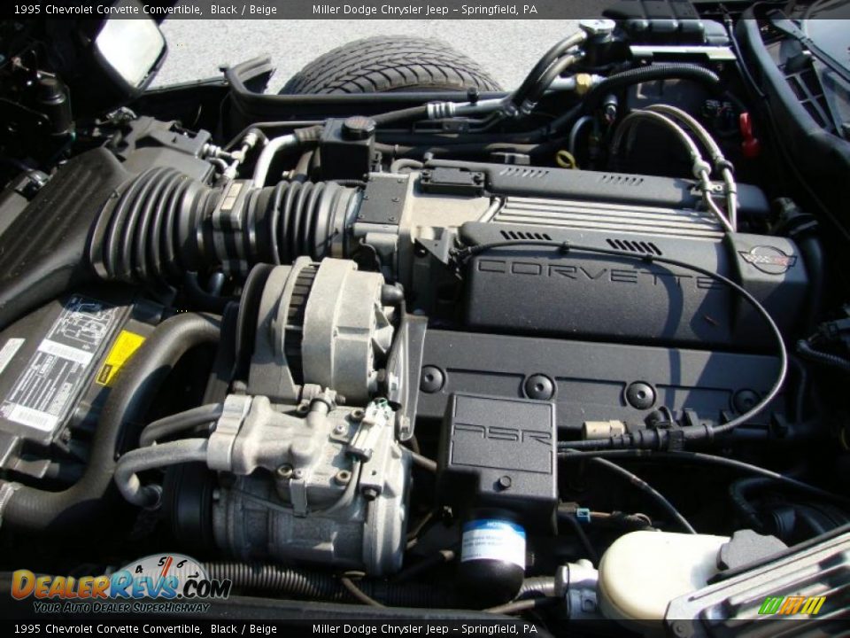 1995 Chevrolet Corvette Convertible Black / Beige Photo #25