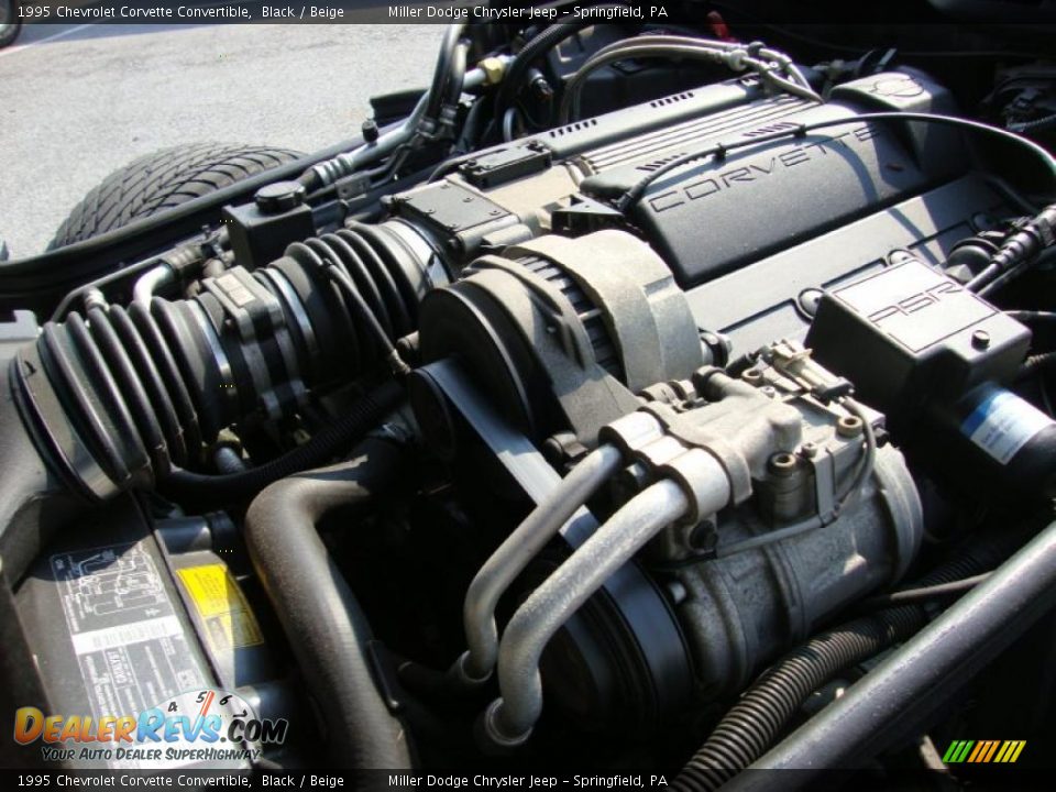 1995 Chevrolet Corvette Convertible Black / Beige Photo #26