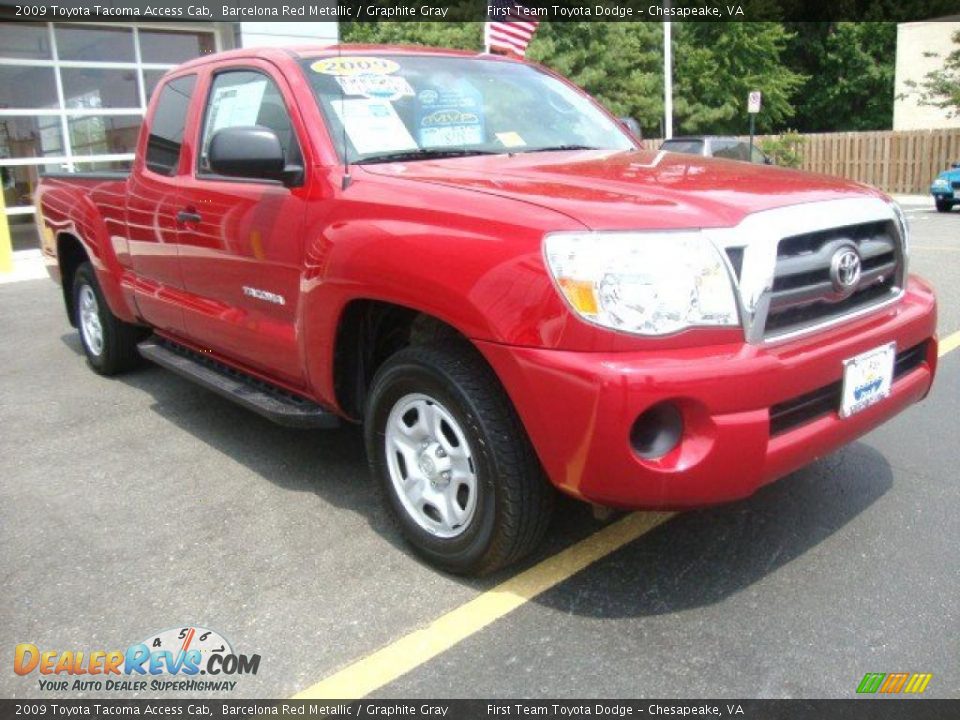 2009 Toyota Tacoma Access Cab Barcelona Red Metallic / Graphite Gray Photo #8