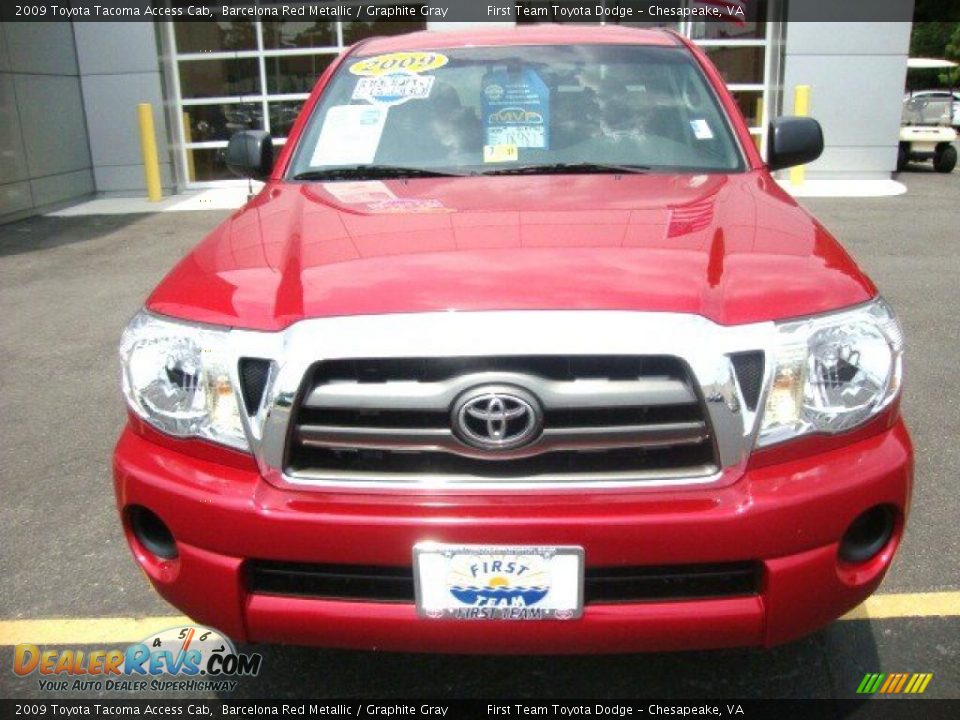 2009 Toyota Tacoma Access Cab Barcelona Red Metallic / Graphite Gray Photo #9