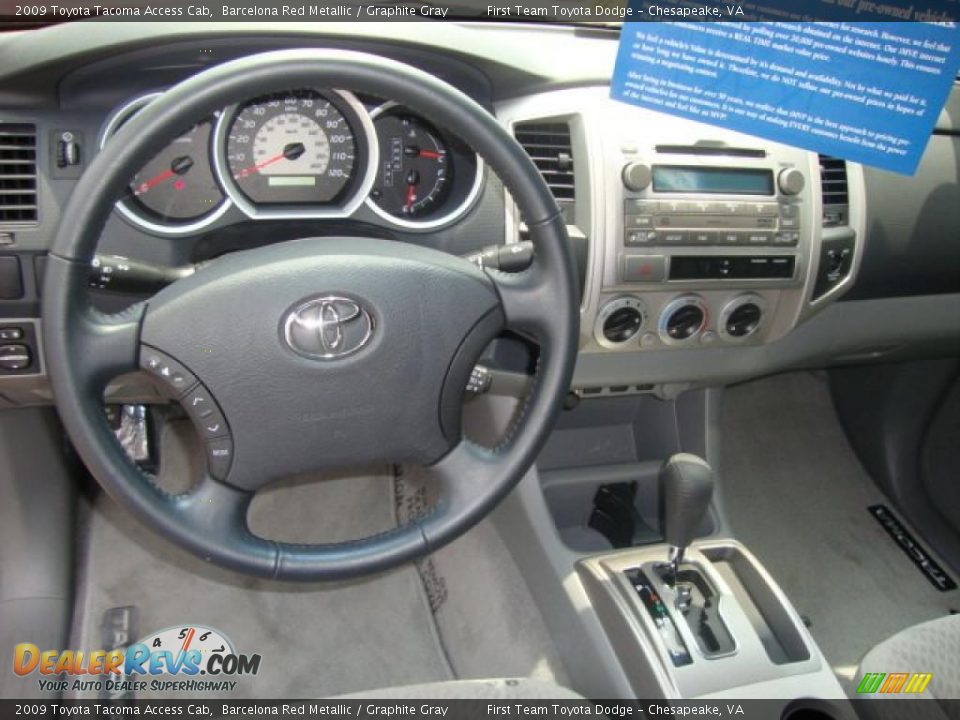 2009 Toyota Tacoma Access Cab Barcelona Red Metallic / Graphite Gray Photo #12