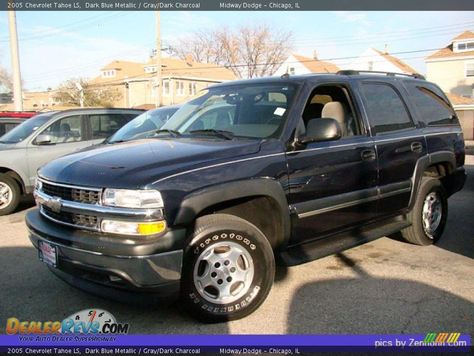 2005 Chevrolet Tahoe LS Dark Blue Metallic / Gray/Dark Charcoal Photo #1
