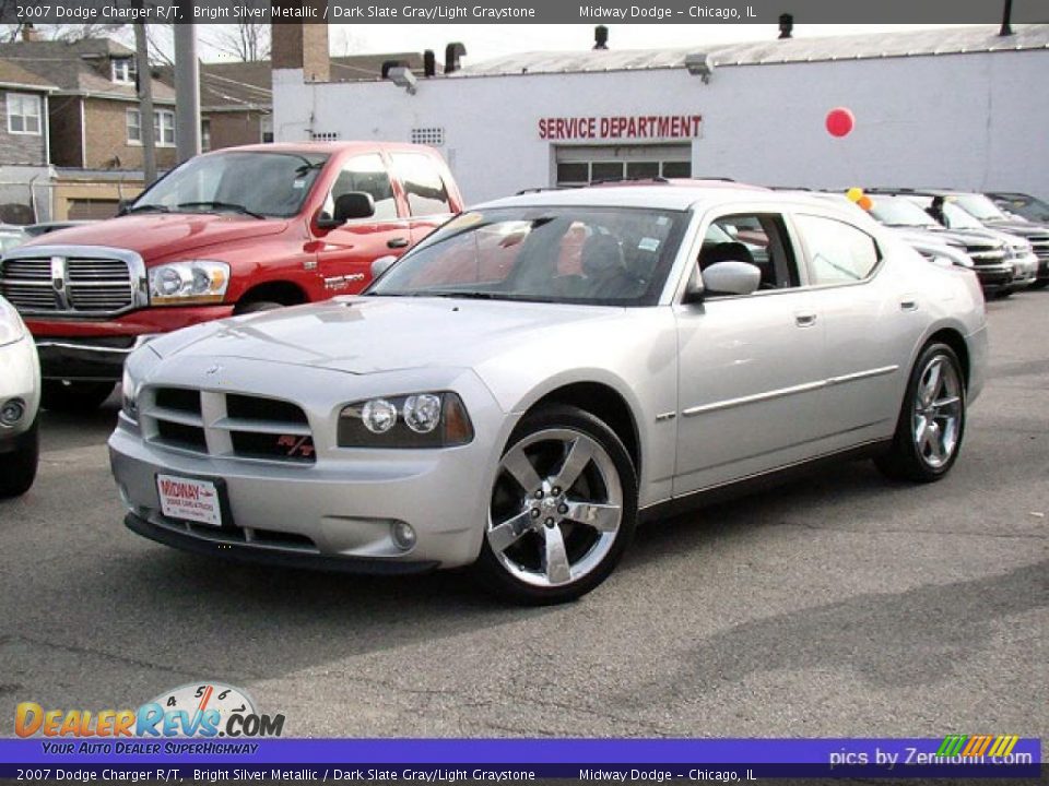 2007 Dodge Charger R/T Bright Silver Metallic / Dark Slate Gray/Light Graystone Photo #1