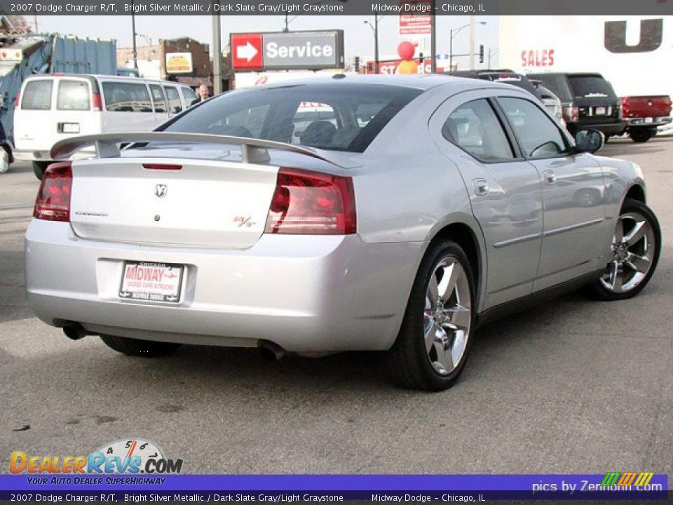 2007 Dodge Charger R/T Bright Silver Metallic / Dark Slate Gray/Light Graystone Photo #2