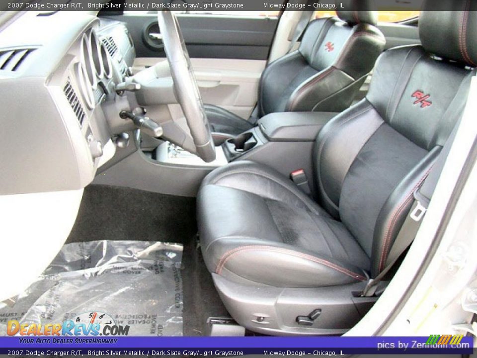 2007 Dodge Charger R/T Bright Silver Metallic / Dark Slate Gray/Light Graystone Photo #3