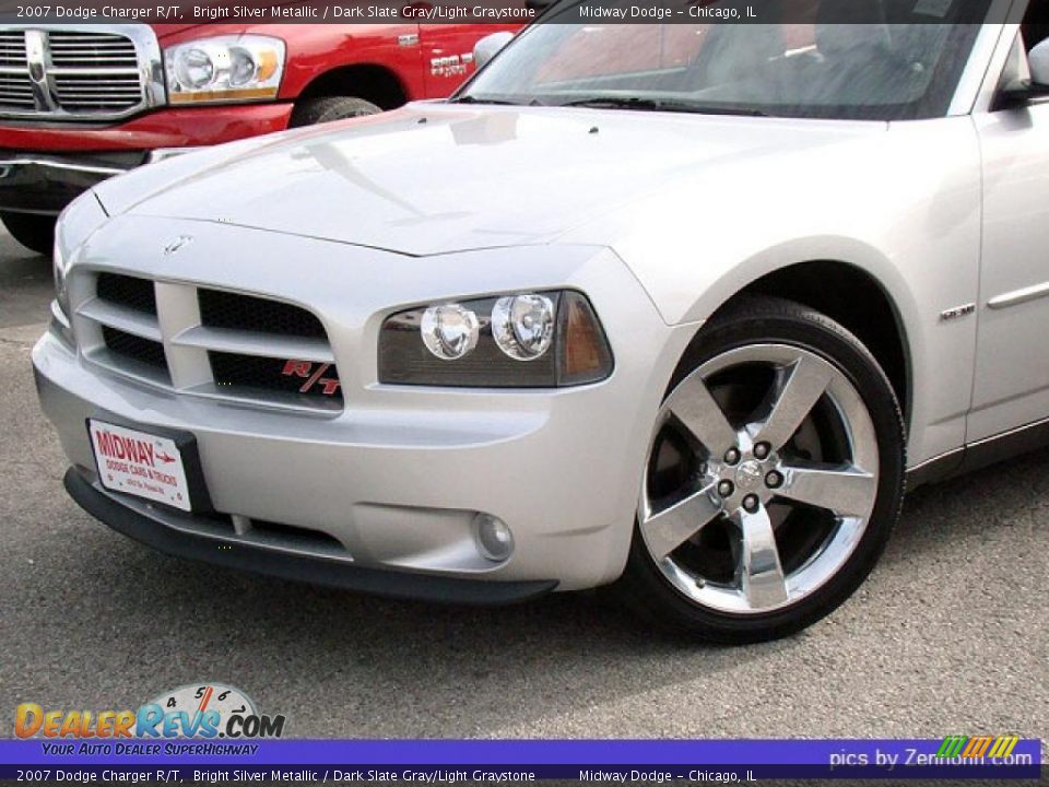 2007 Dodge Charger R/T Bright Silver Metallic / Dark Slate Gray/Light Graystone Photo #7