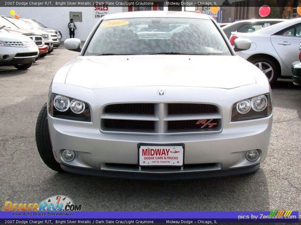 2007 Dodge Charger R/T Bright Silver Metallic / Dark Slate Gray/Light Graystone Photo #8
