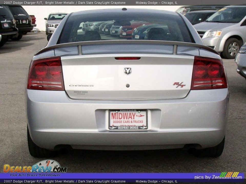 2007 Dodge Charger R/T Bright Silver Metallic / Dark Slate Gray/Light Graystone Photo #9