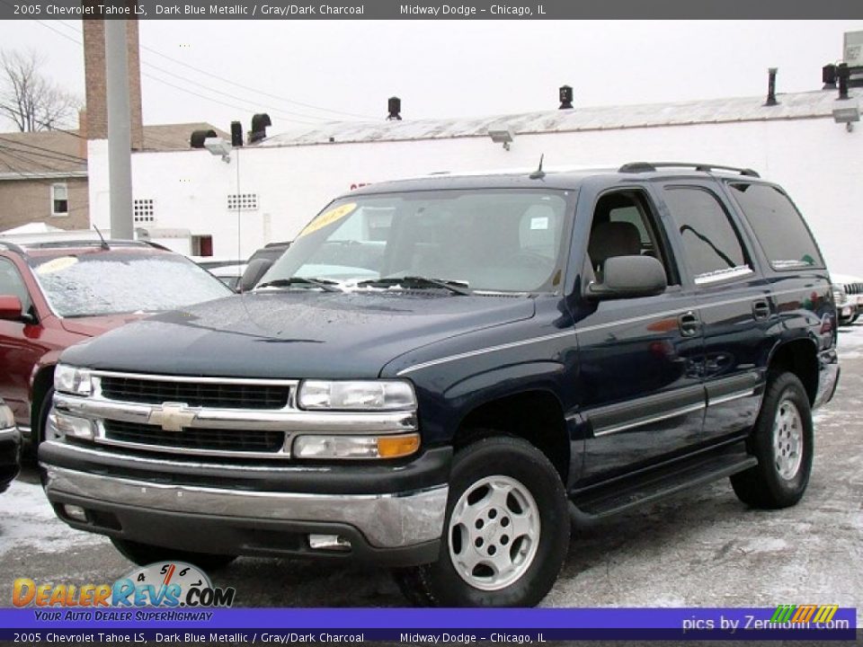 2005 Chevrolet Tahoe LS Dark Blue Metallic / Gray/Dark Charcoal Photo #1